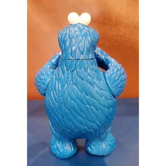 1985 Muppets Inc 4 Inch Blue Cookie Monster Action Figure Collectible Toy - Picture 3 of 11